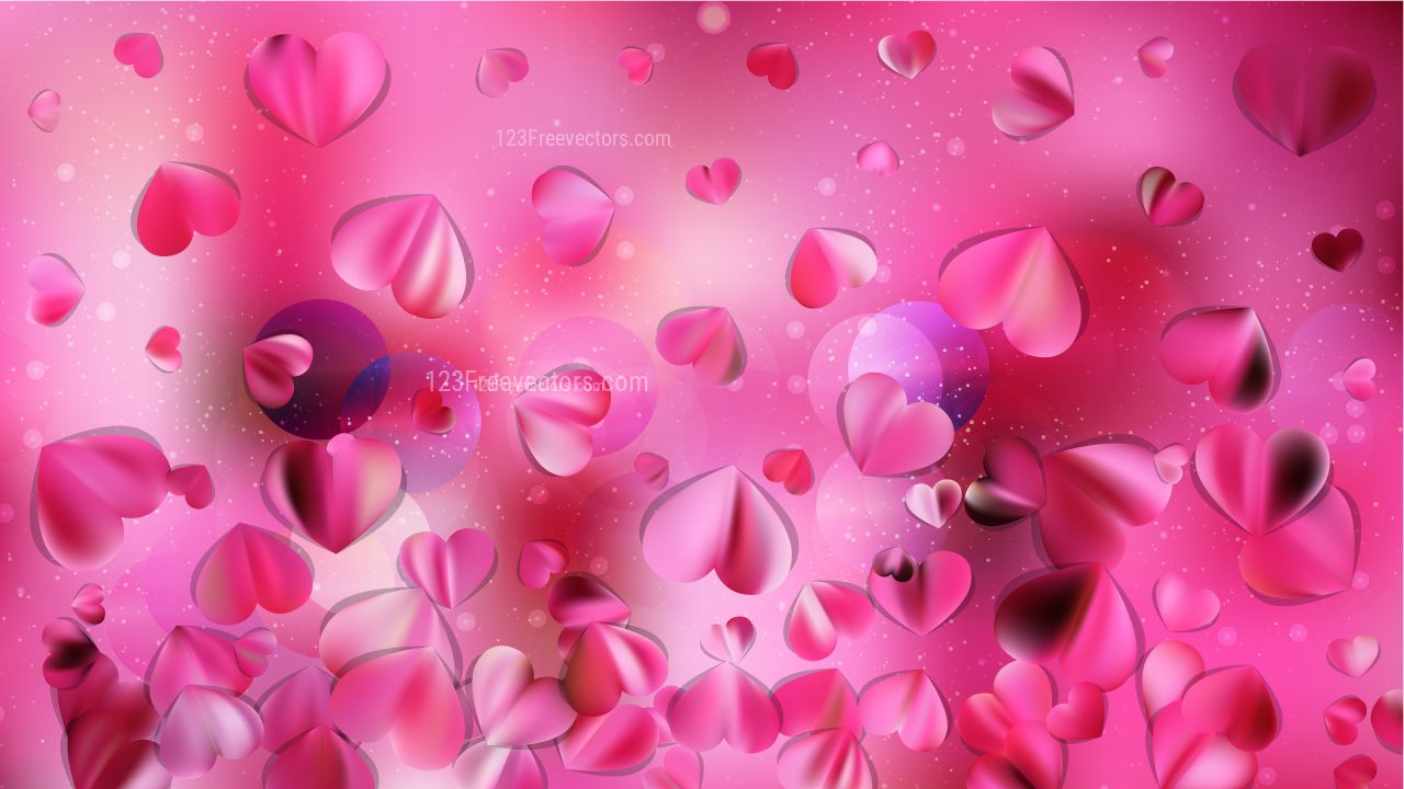Pink Heart Background Design