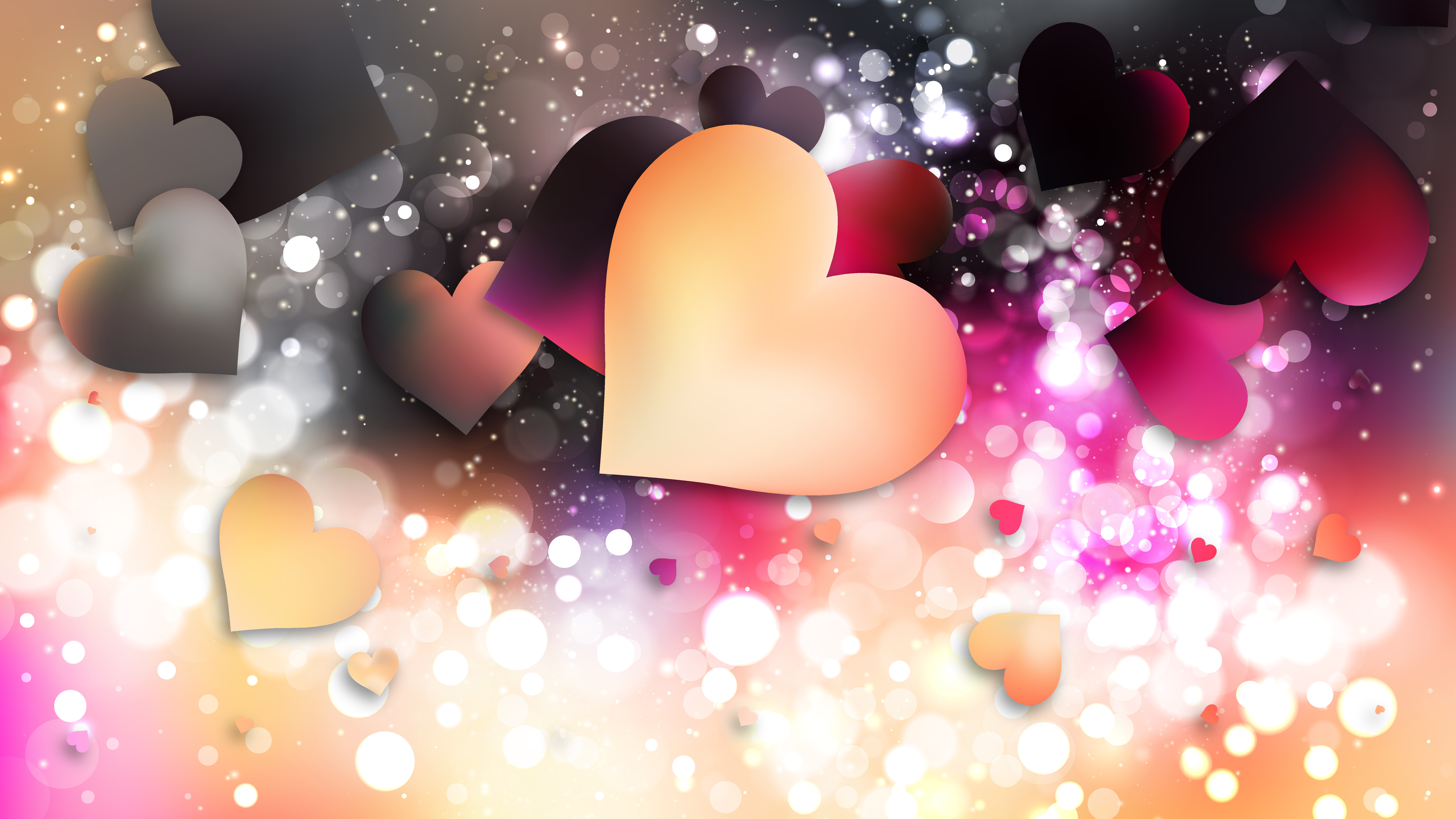 Free and customizable heart wallpaper templates