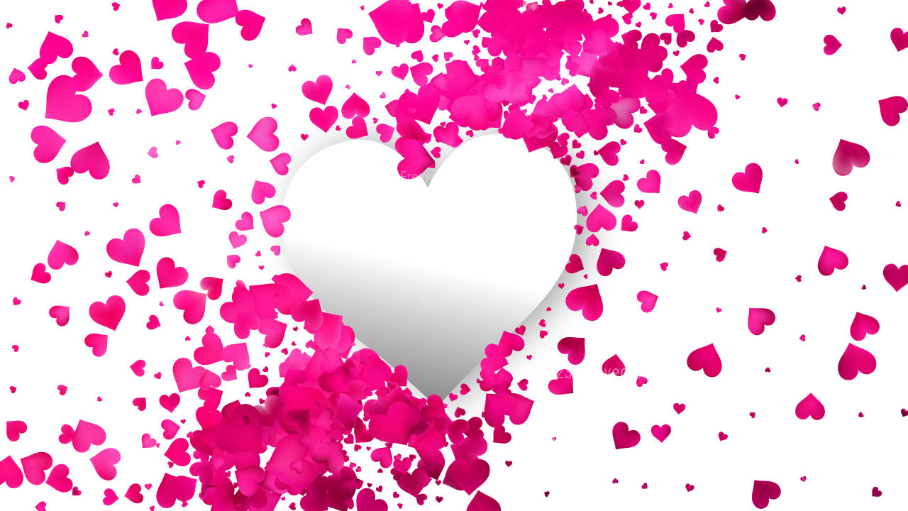 Pink and White Heart Background Vector