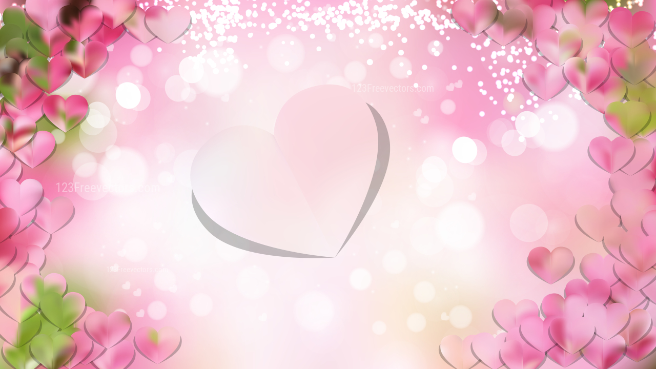 Pink and White Love Background Vector Image