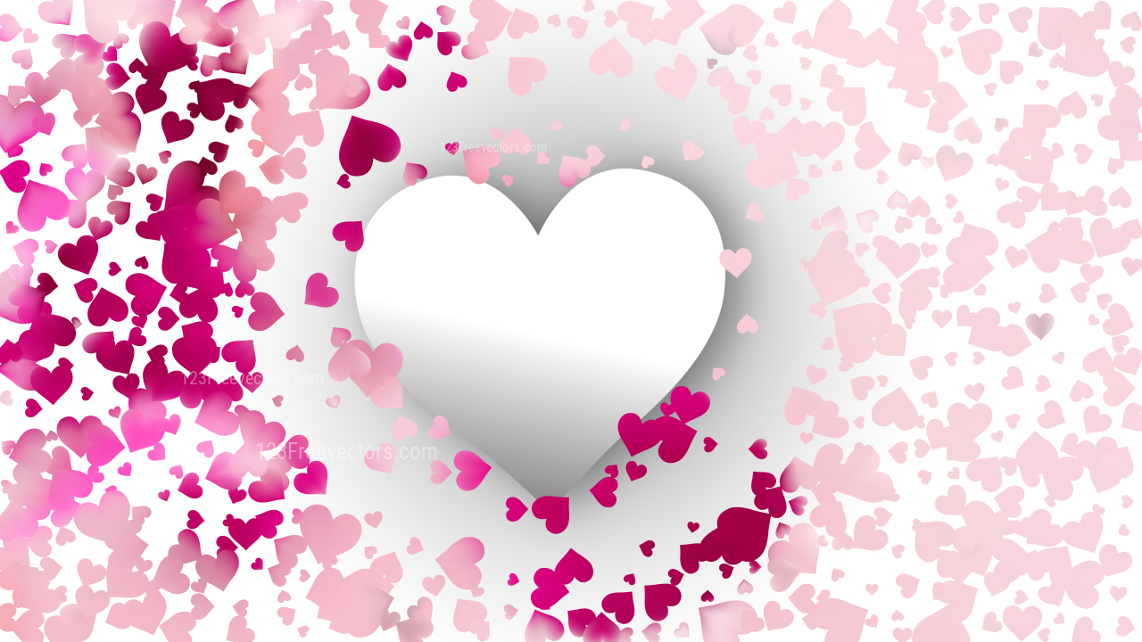Pink and White Love Background Vector Art