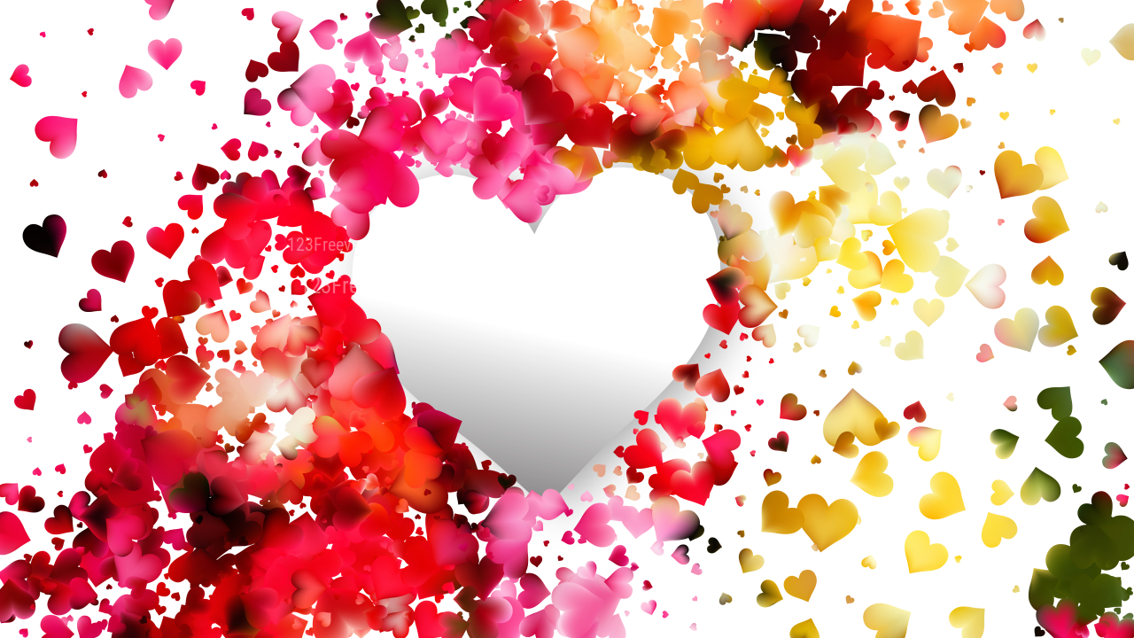 Pink and Yellow Heart Background