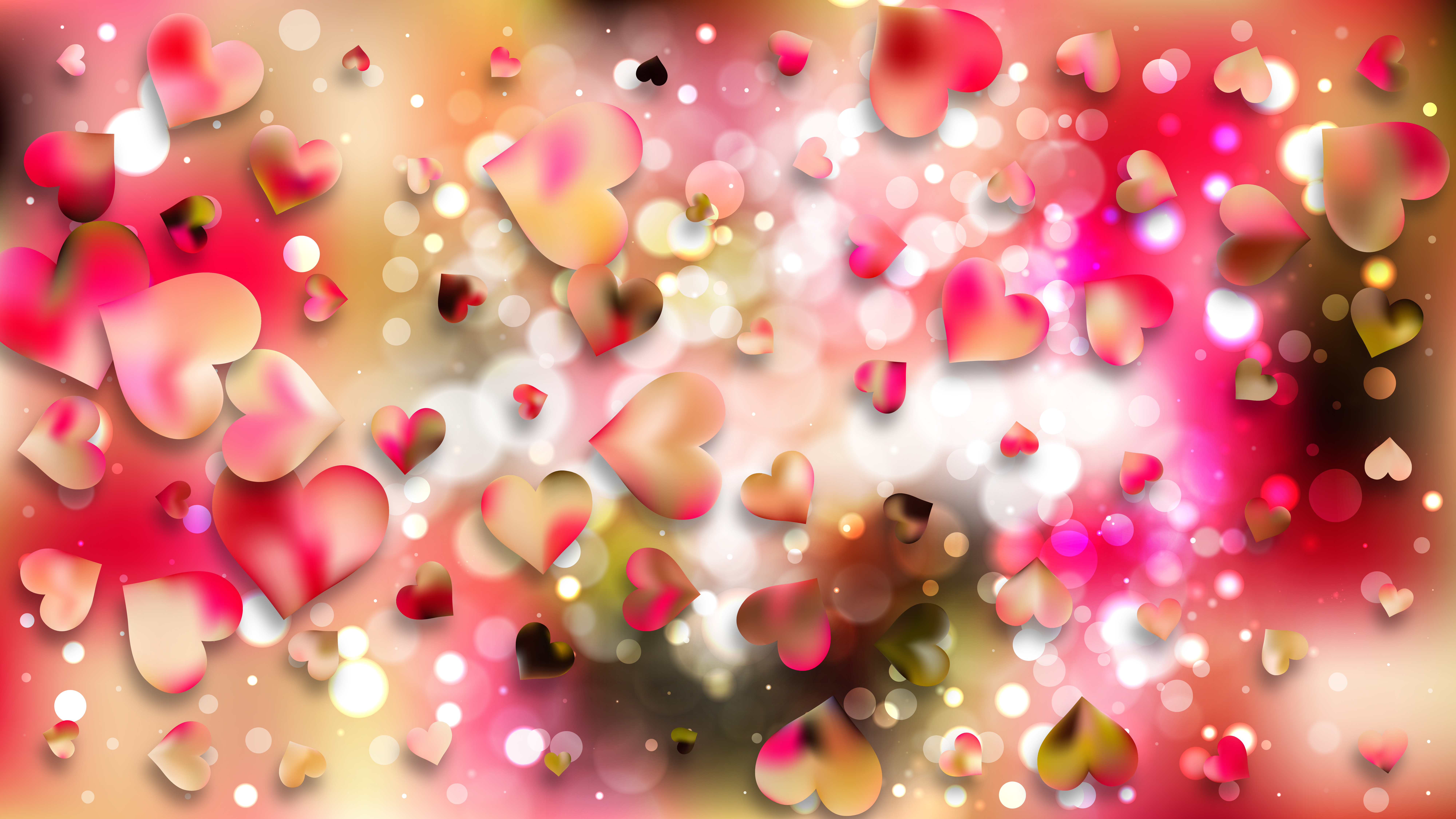 Free Pink and Yellow Love Background Illustration