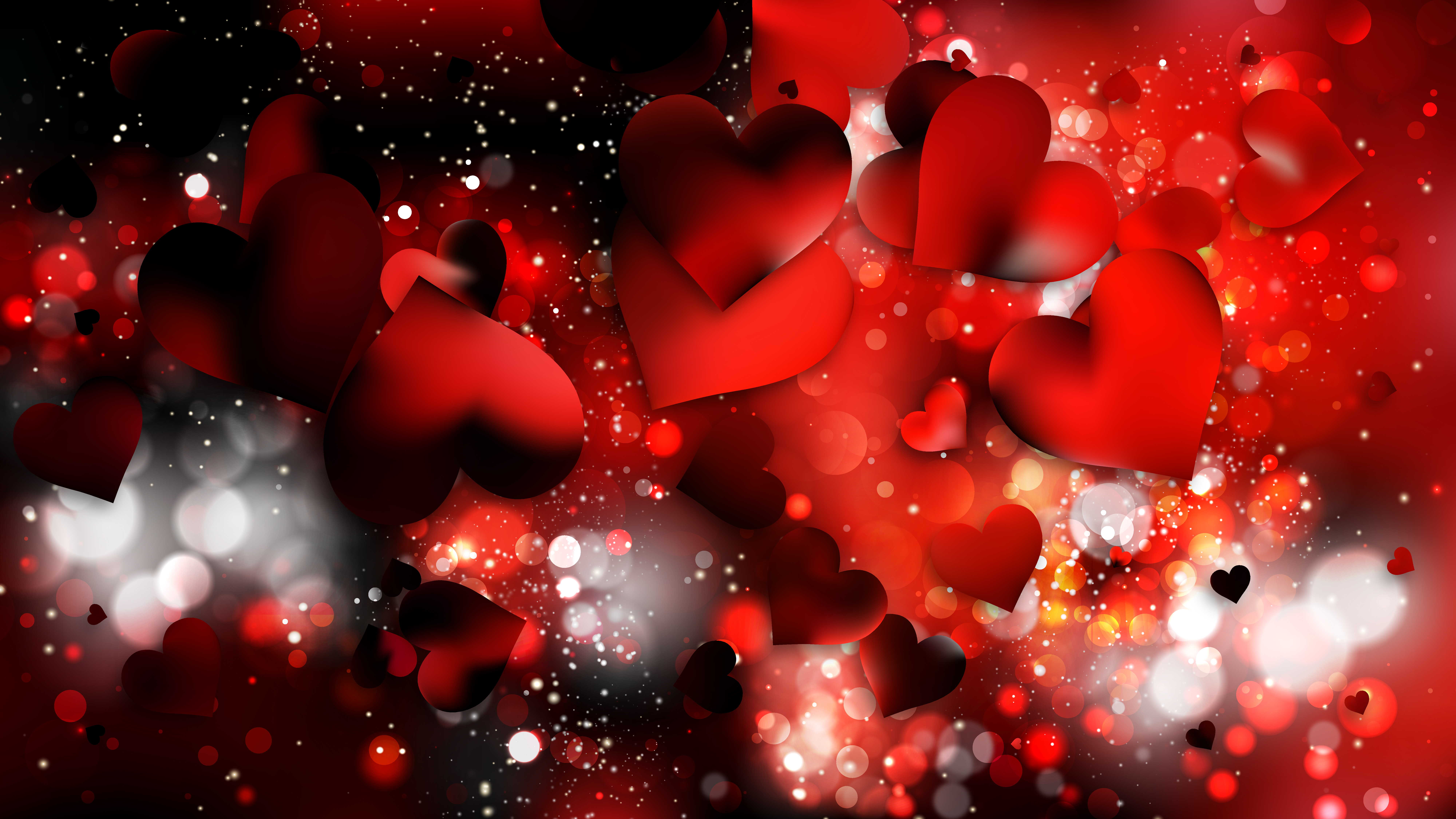 Free Red and Black Heart Background