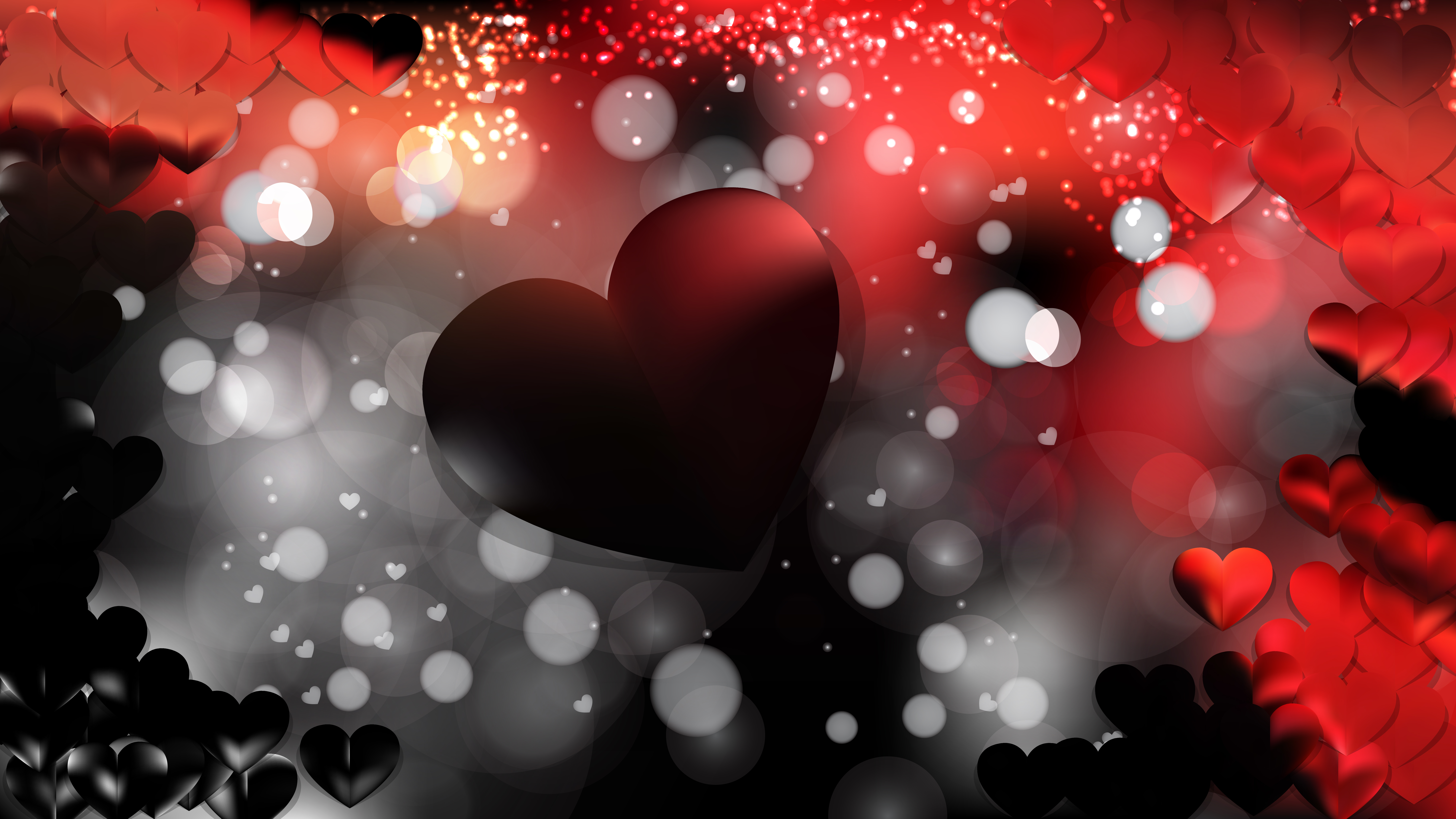 Free Red and Black Love Background