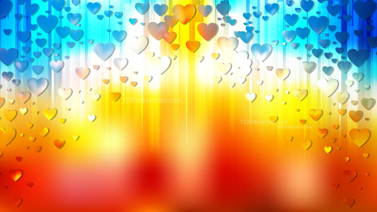 Red And Blue Heart Wallpaper Background Vector Art