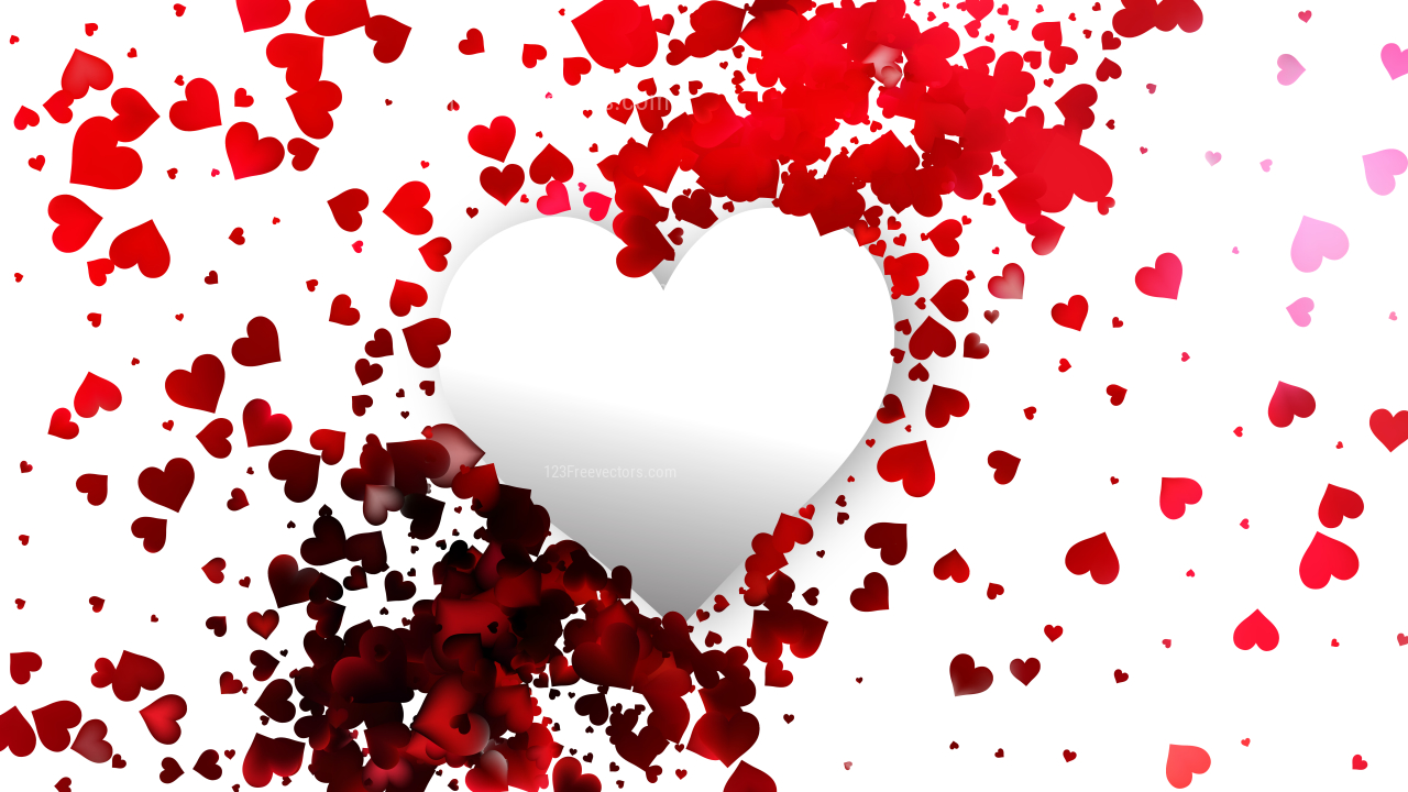 Red and White Love Background Vector Image