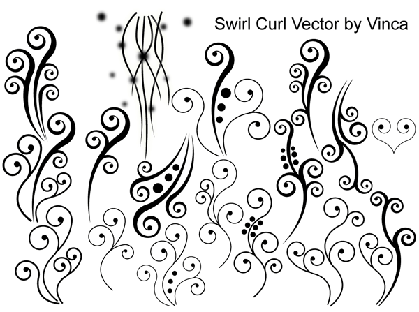 Swirl Curly Vector