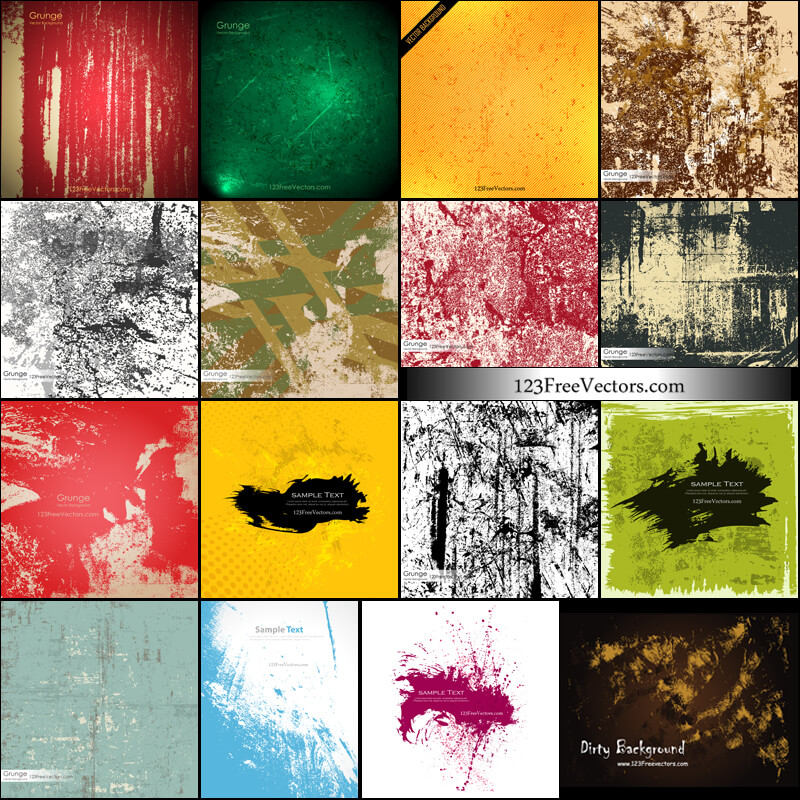 A Comprehensive Array of Grunge Vector Designs