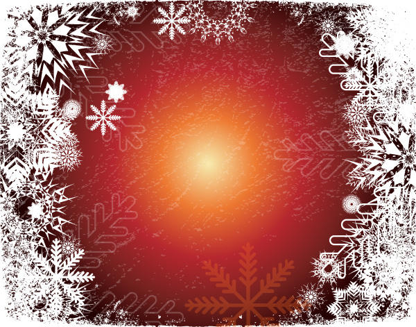 Christmas Snowflake Grunge Vector Background Illustration