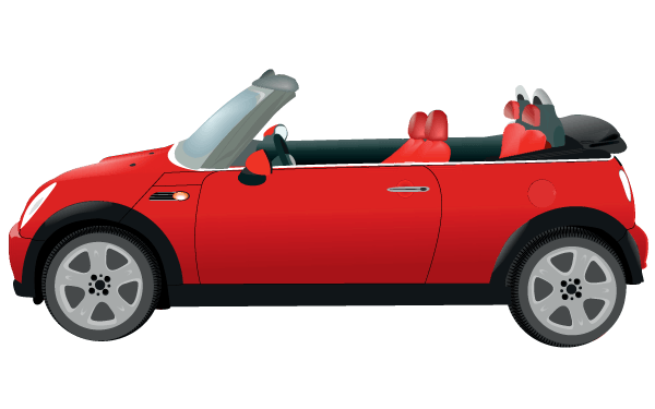 Mini Morris Car Vector Image
