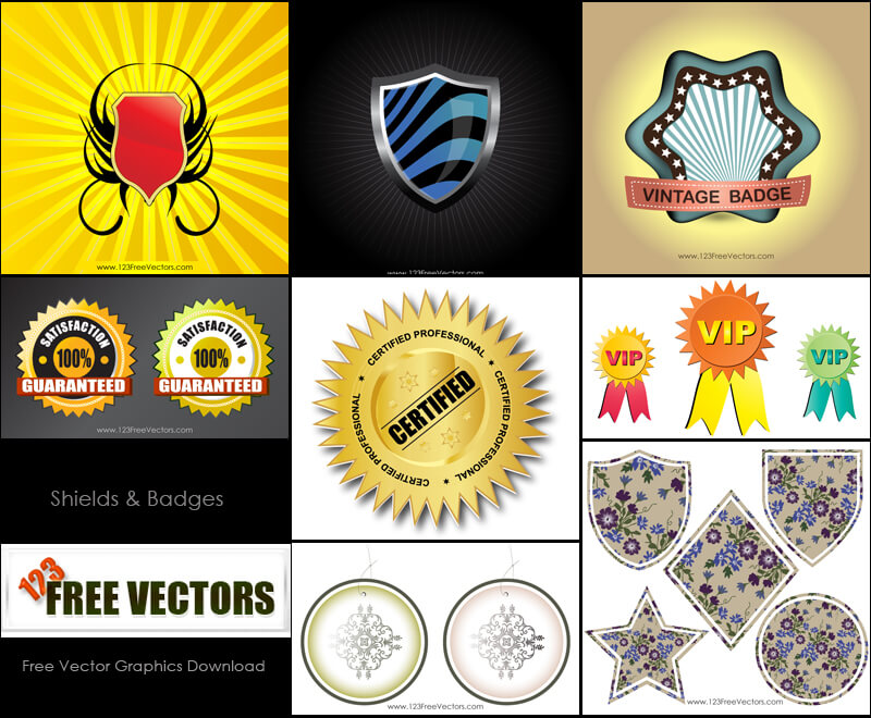 An Exquisite Array of Badge Vector Designs