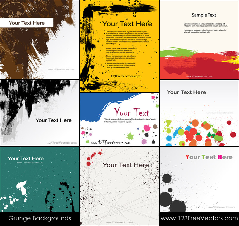 Free Vector Grunge Background Illustrator Pack
