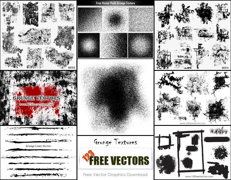 A Comprehensive Array of Grunge Vector Designs