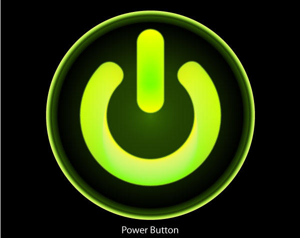 Free Vector Computer Power Button