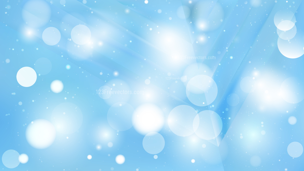 Abstract Baby Blue Blurry Lights Background