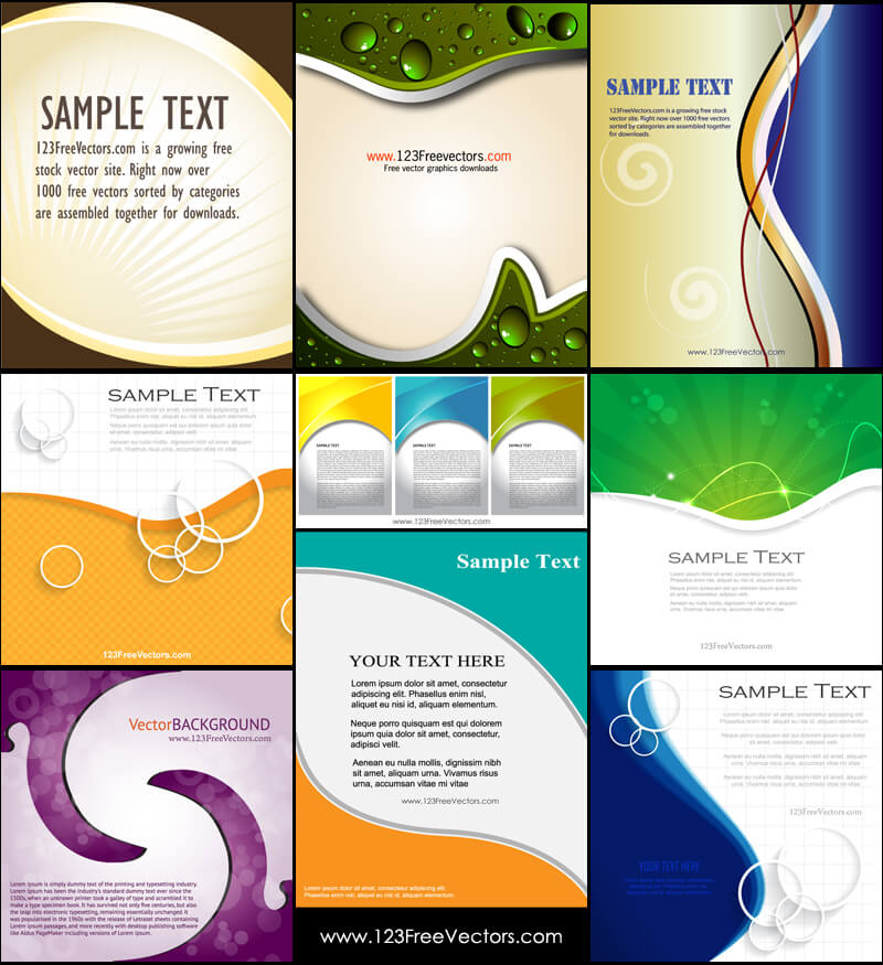 Abstract Background Template Vector Pack