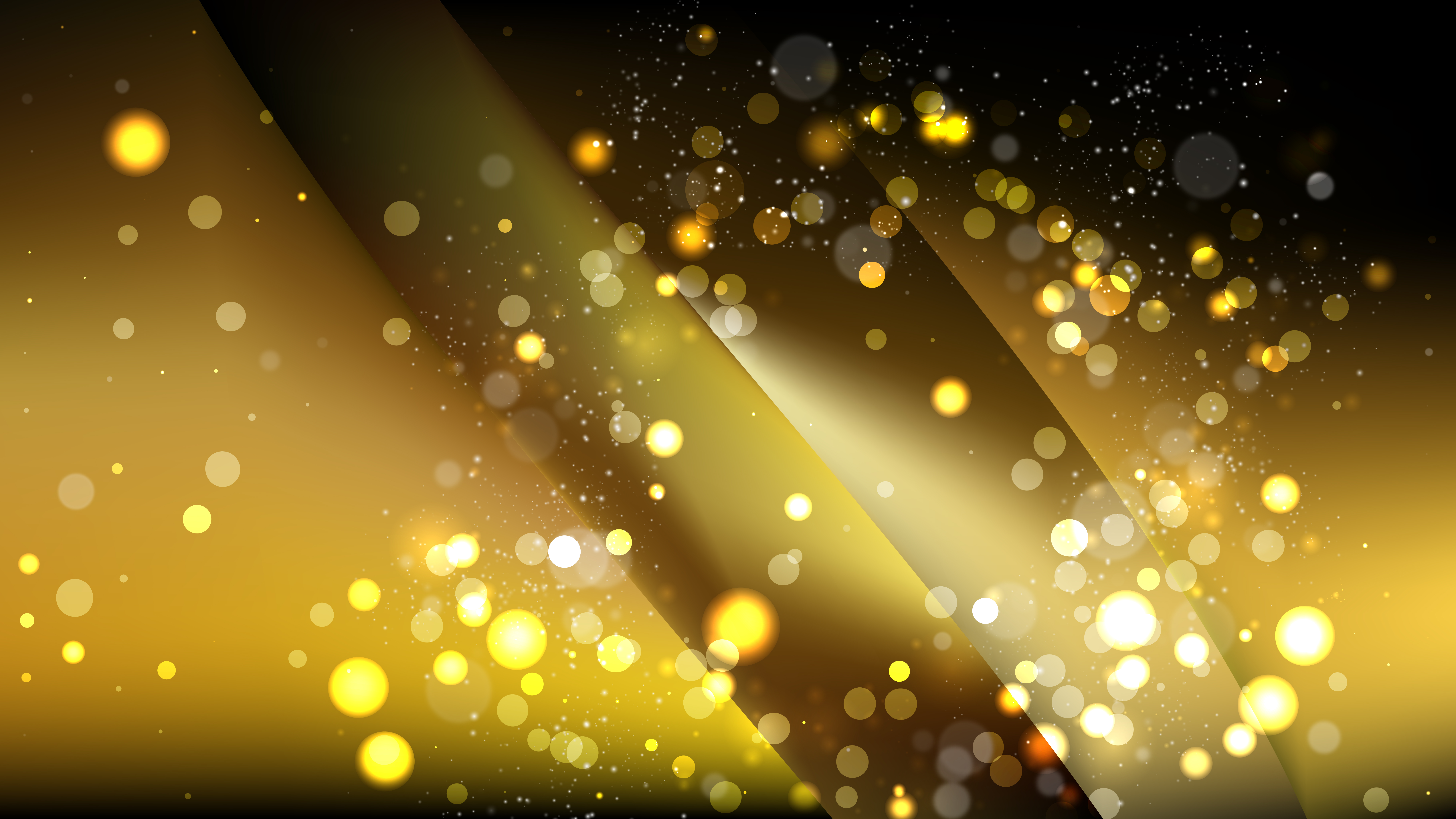 Free Abstract Black and Gold Bokeh Background Design
