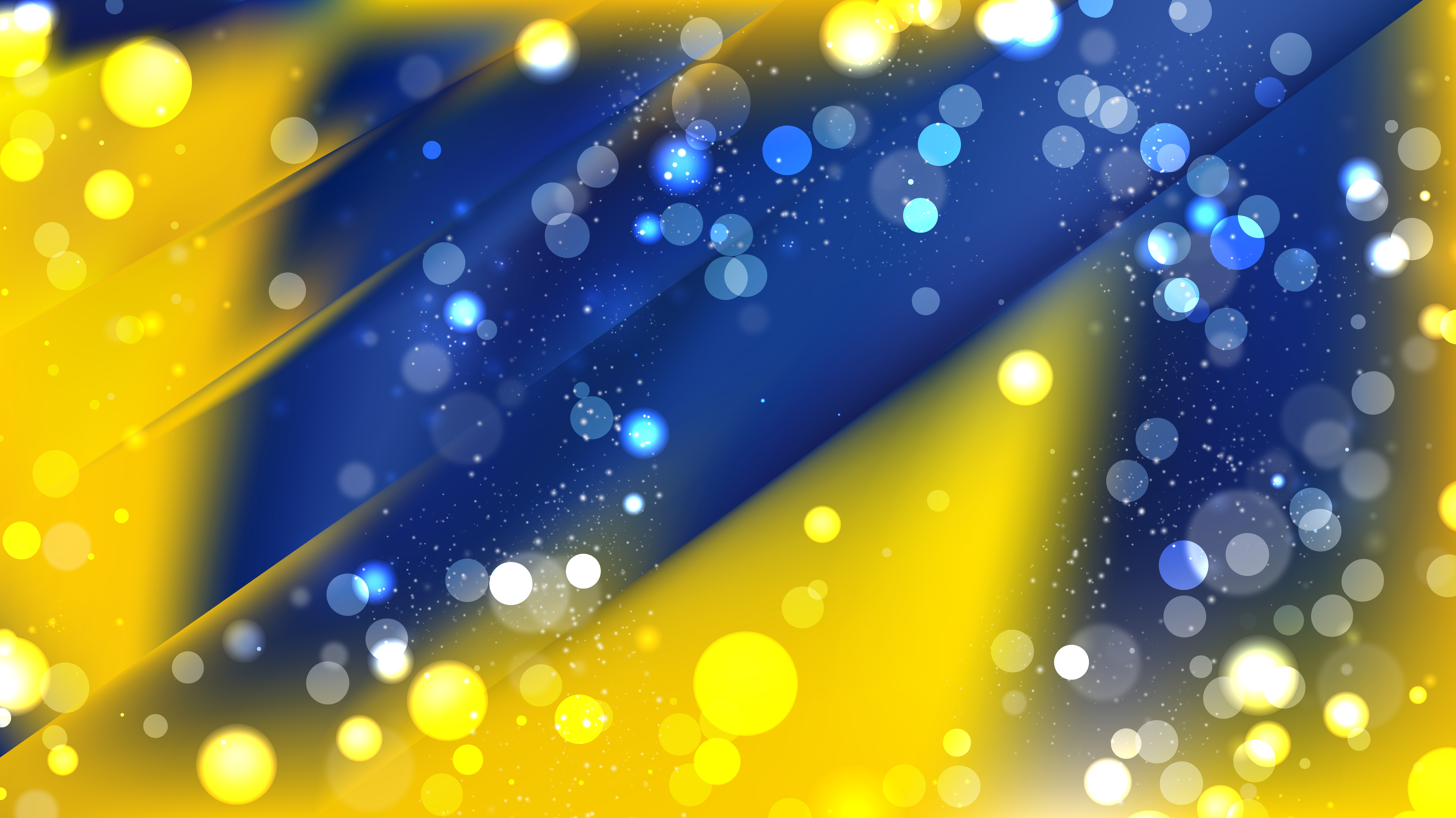 Free Abstract Blue and Yellow Defocused Background Vector
