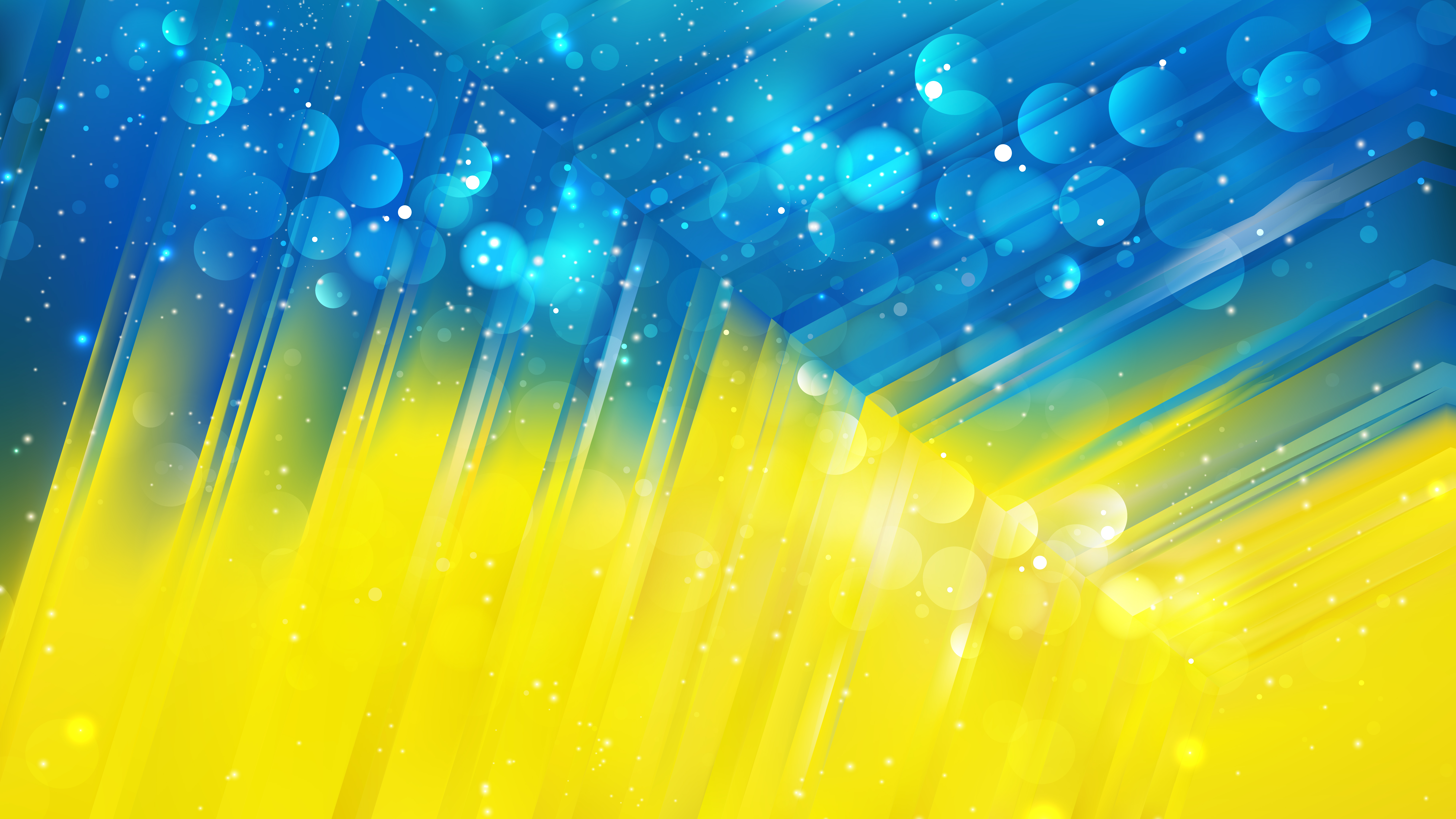 Free Abstract Blue and Yellow Blur Lights Background Image