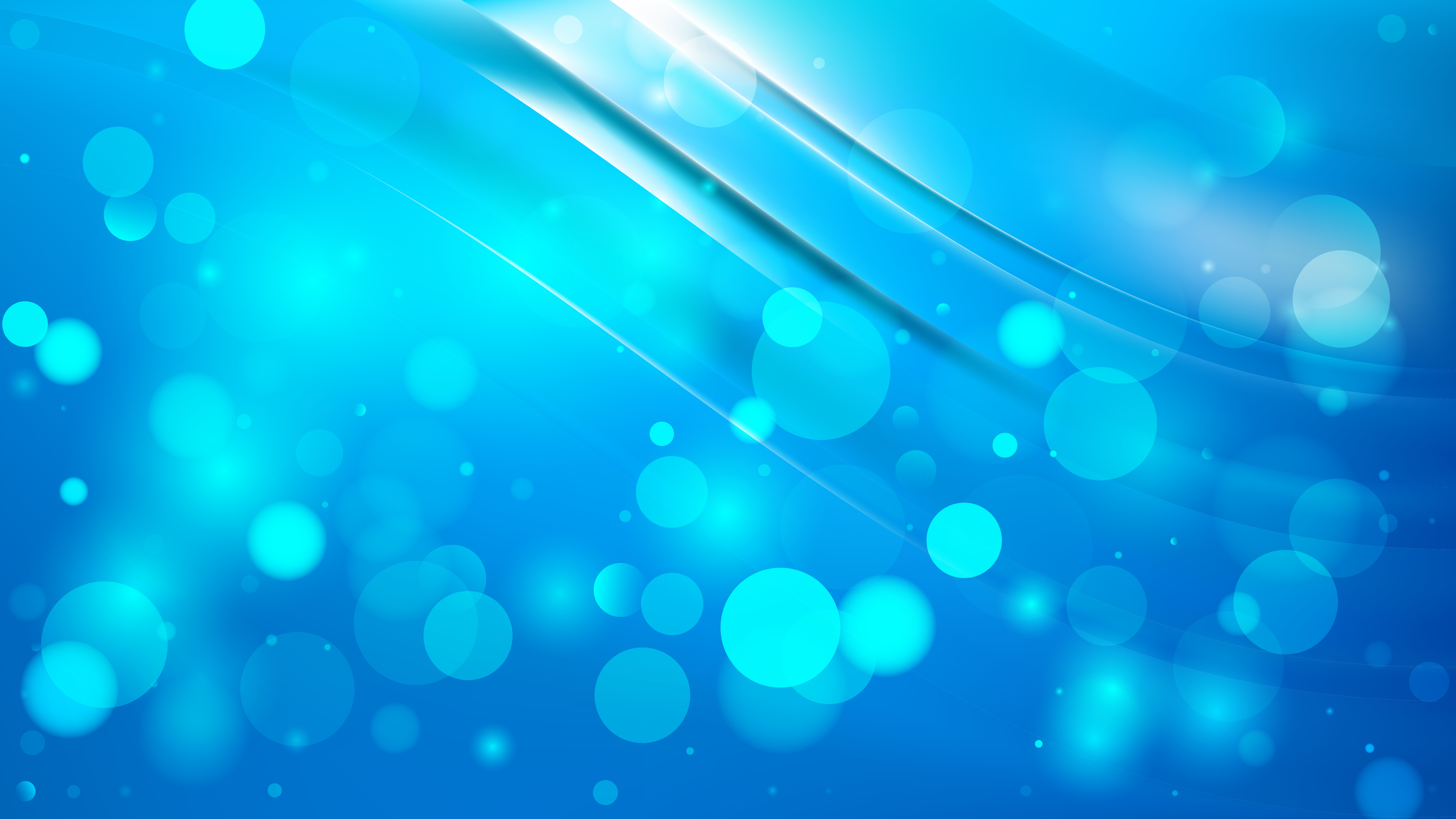 Free Abstract Bright Blue Bokeh Background Design