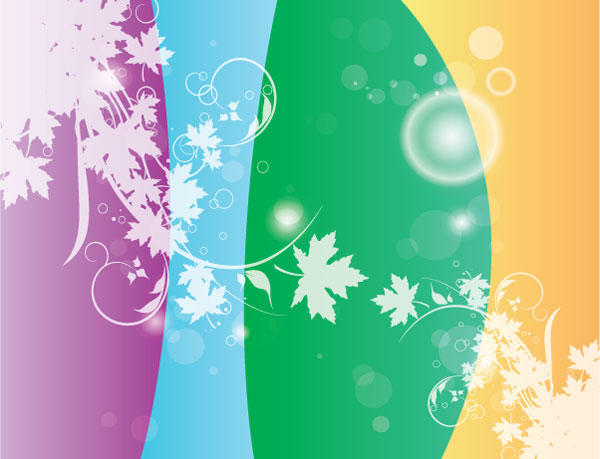 Swirly Flower Colors Vector