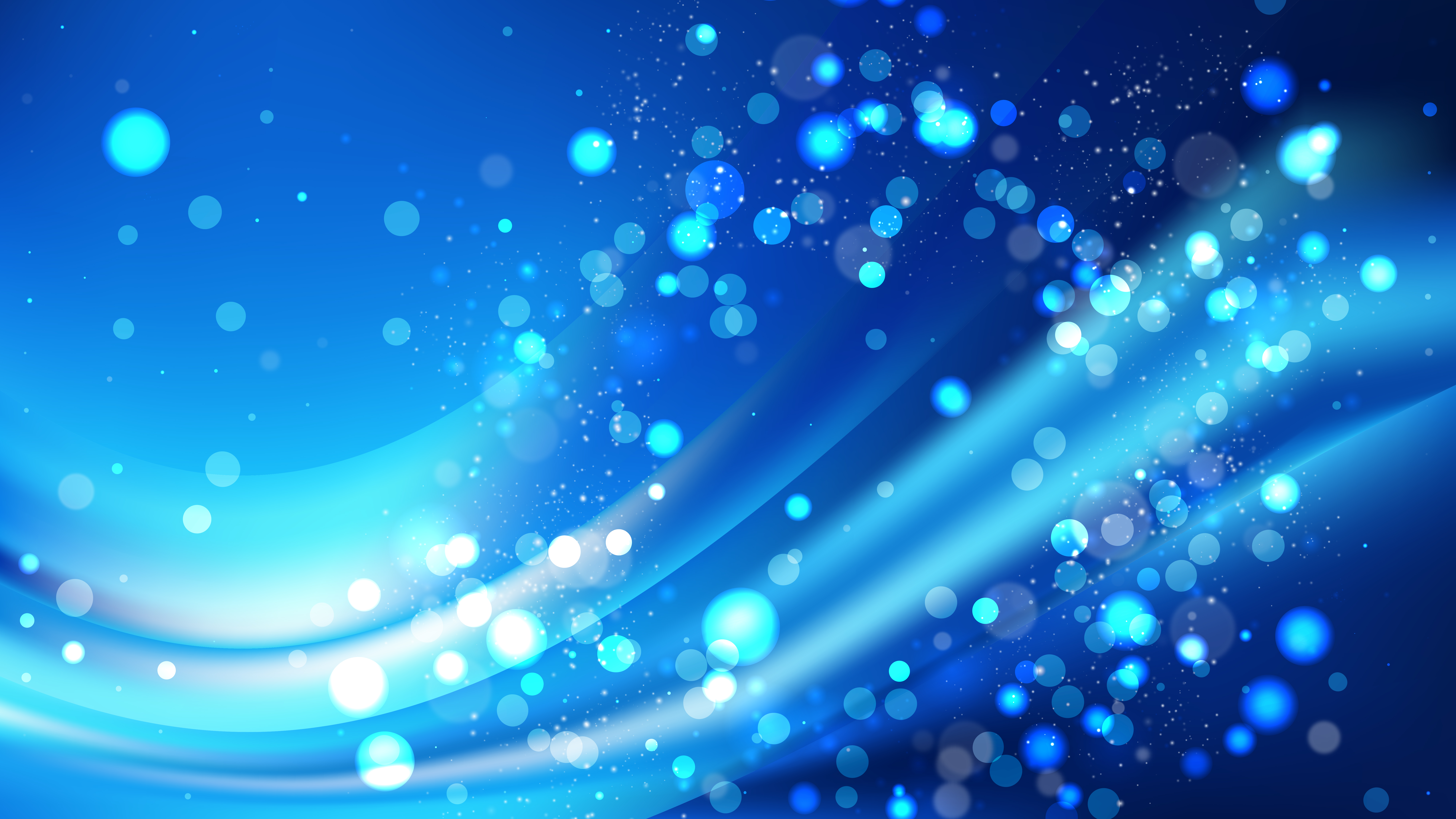 Free Abstract Cool Blue Bokeh Background Image
