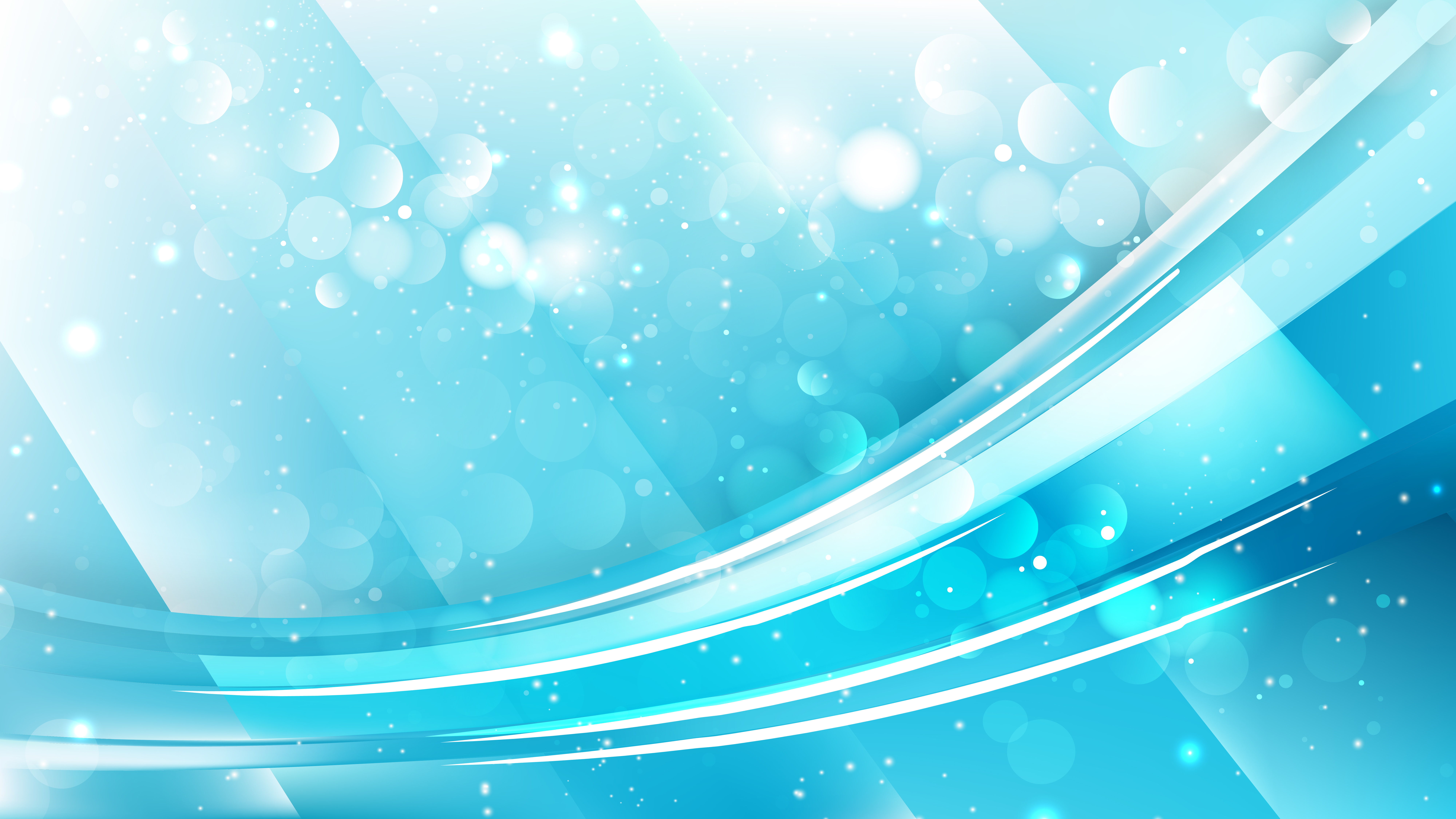 Free Abstract Cyan Defocused Lights Background Design