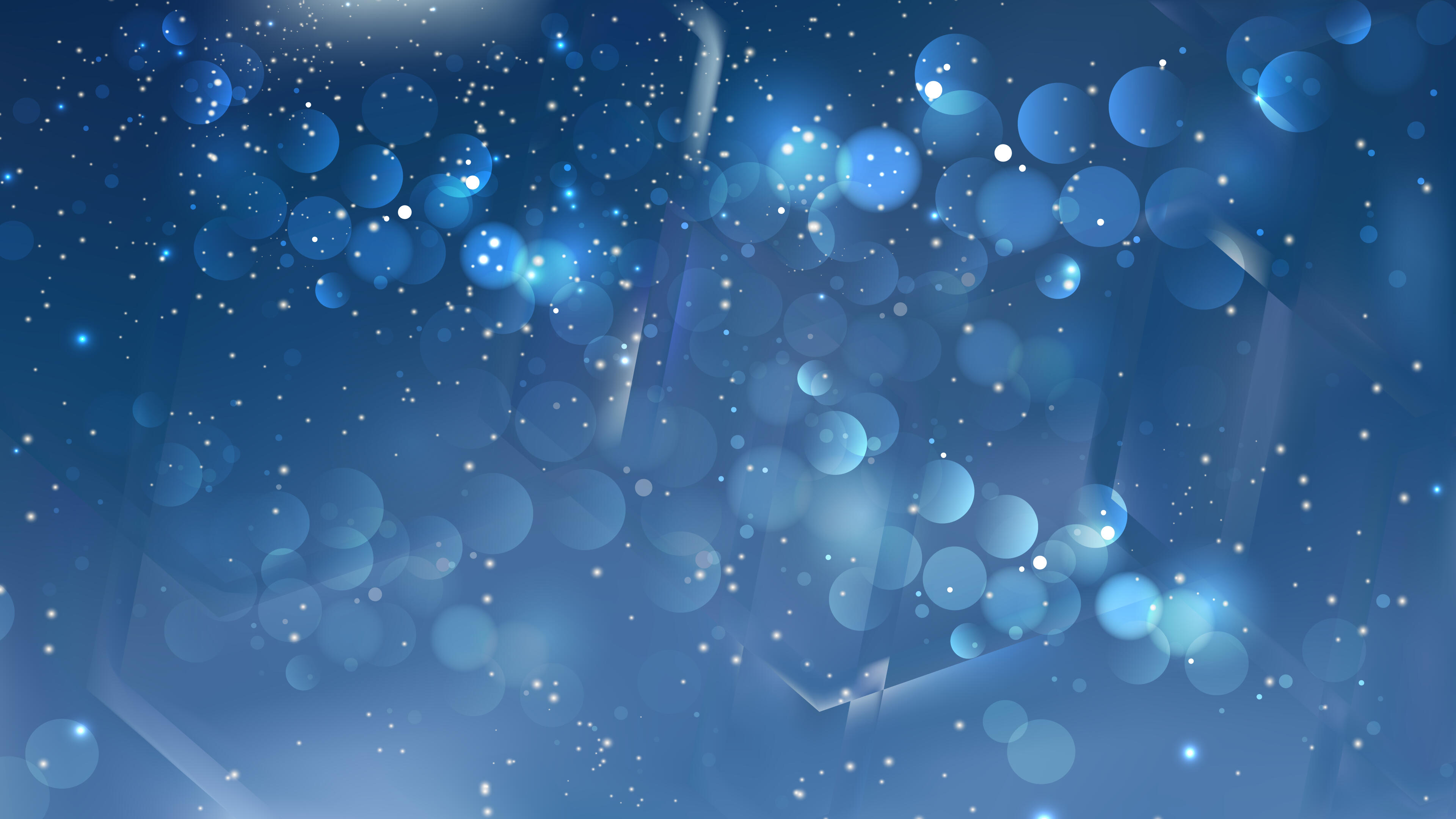 Abstract Dark Blue Blurred Lights Background