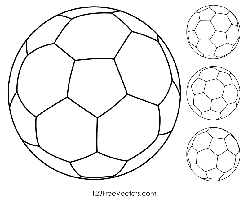 Soccer Ball Outline Clip Art