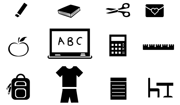 Free Vector School Icons