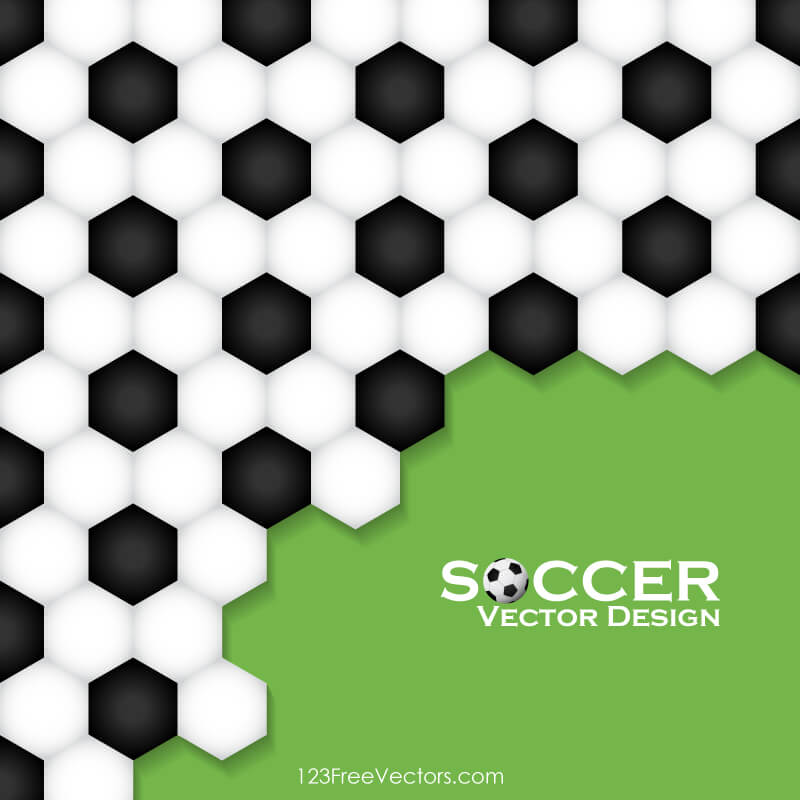 Abstract Soccer Ball Pattern Background Design