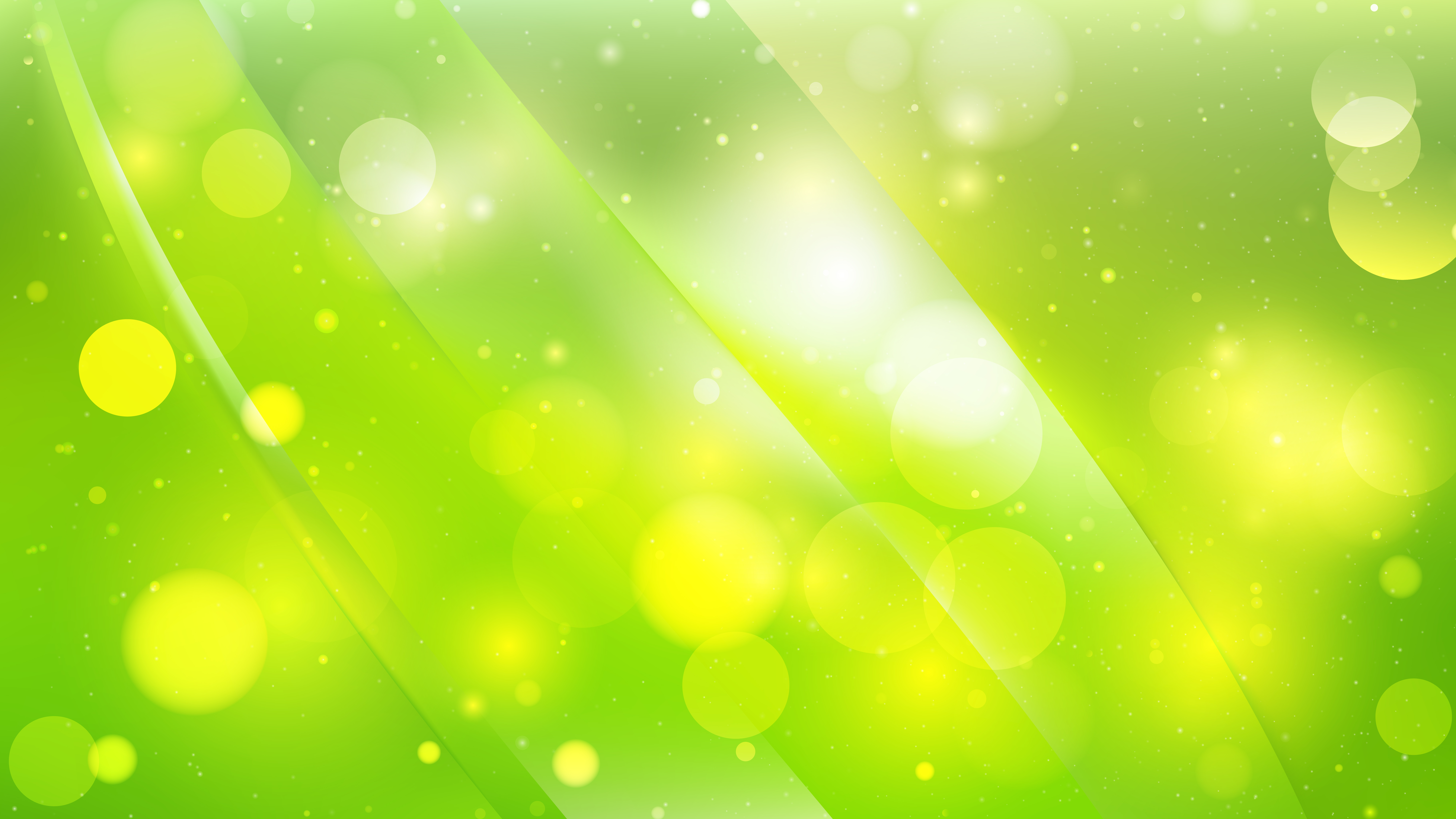 Free Abstract Green and Yellow Lights Background Image