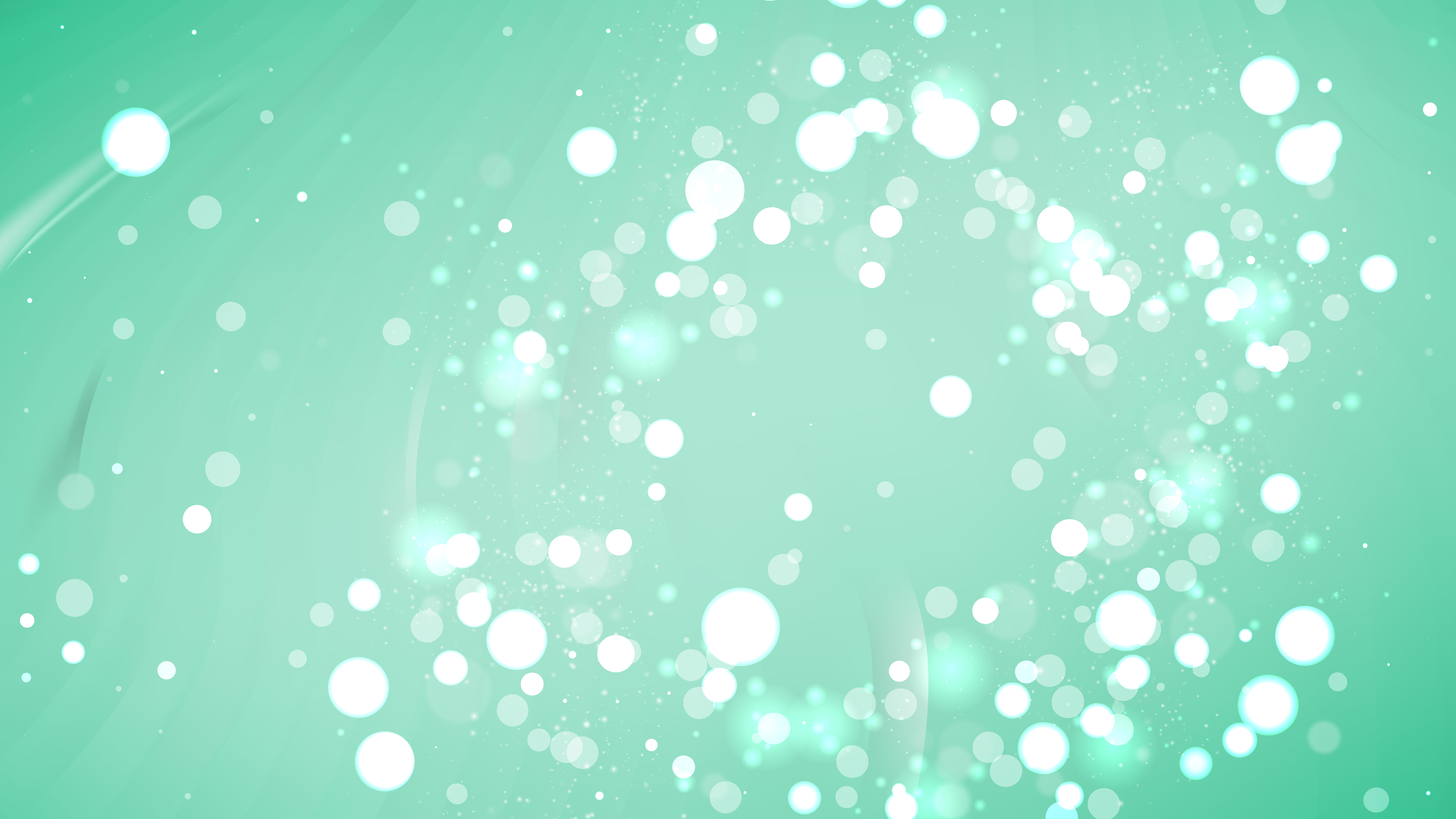 Free Abstract Mint Green Bokeh Lights Background Vector
