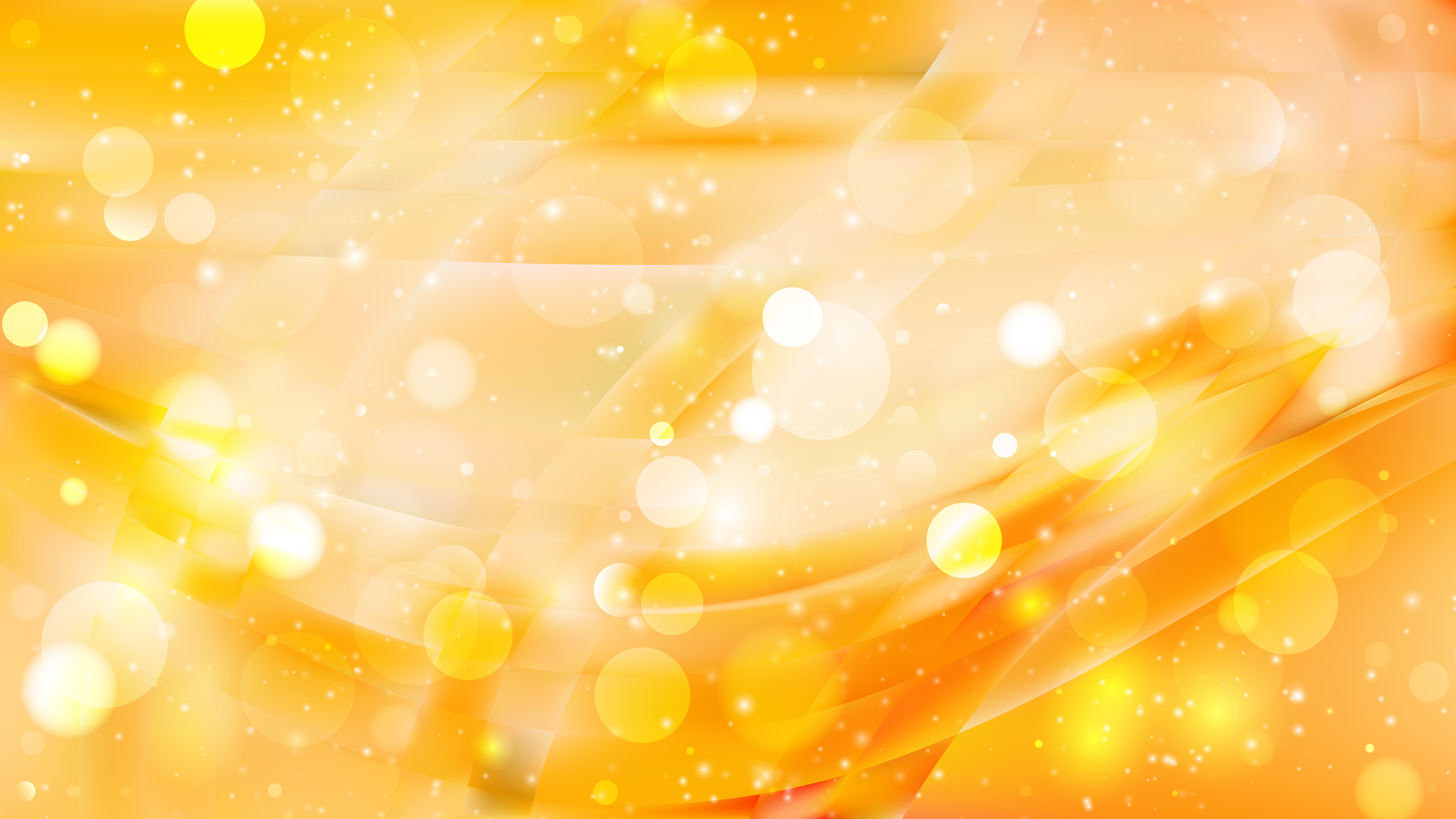 Free Abstract Orange and Yellow Bokeh Lights Background Image