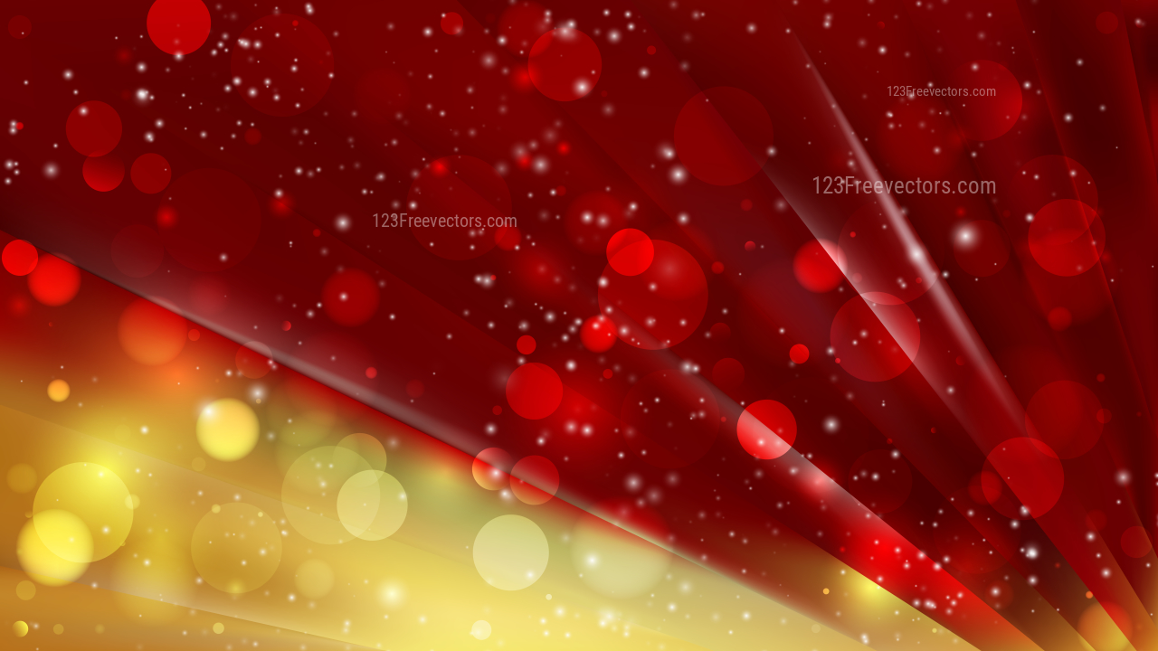 Abstract Red and Gold Blur Lights Background Image