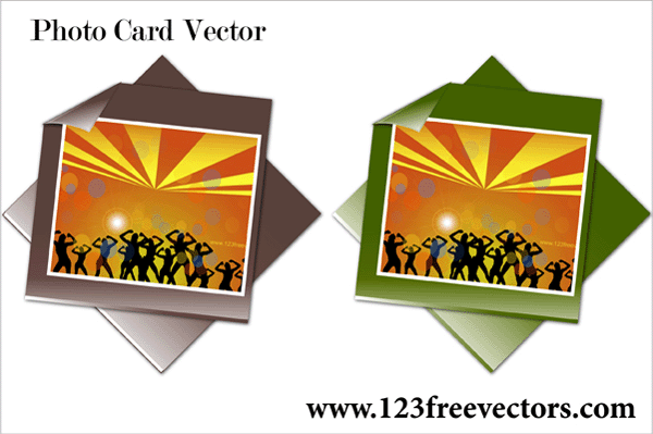 Photo Card Vector Illustration