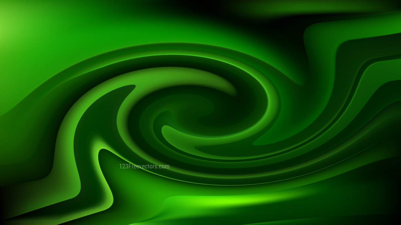 Abstract Cool Green Swirl Background