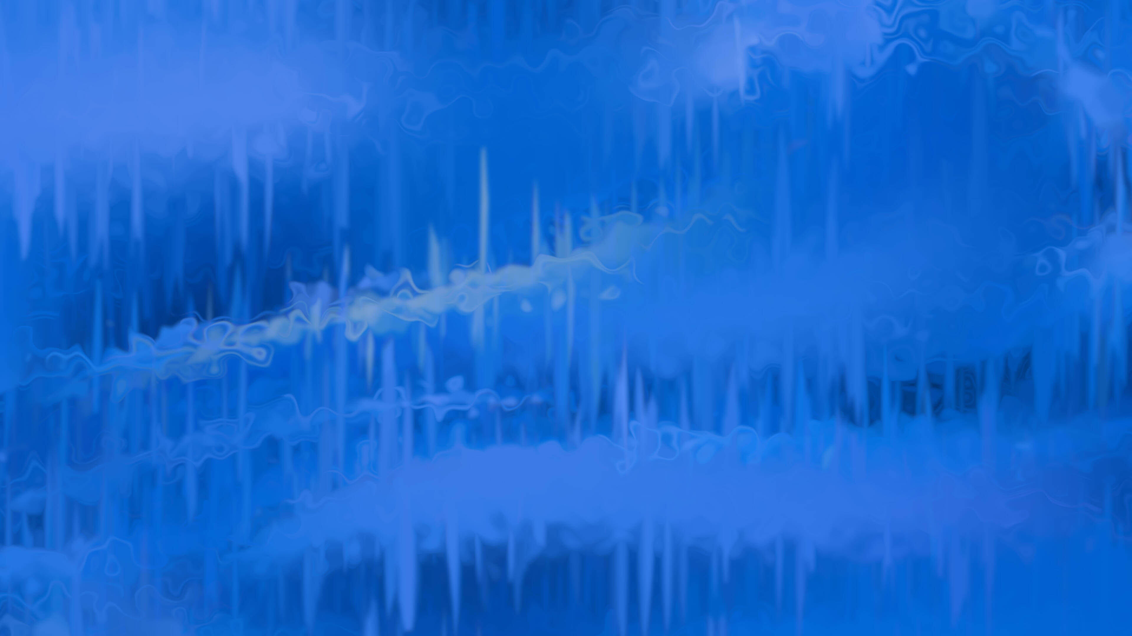 Abstract Blue Icy Scene