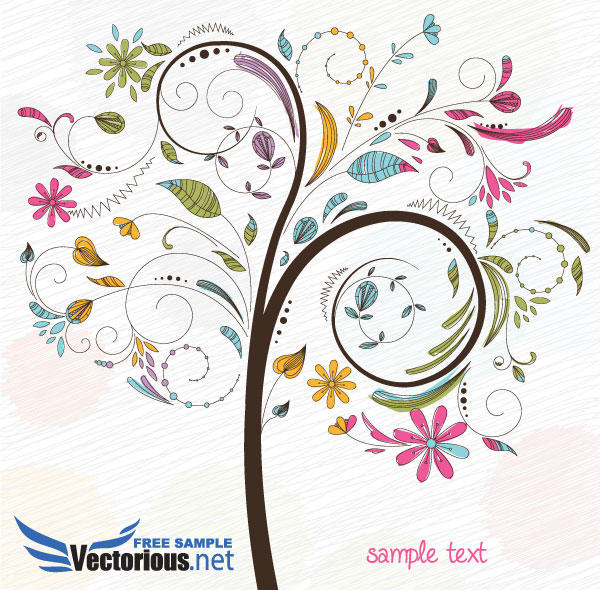 Colorful Tree Vector Illustration