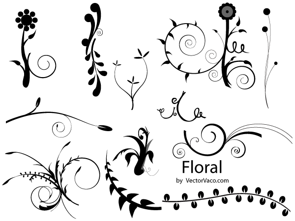 Free Graphics: Floral Vector Set