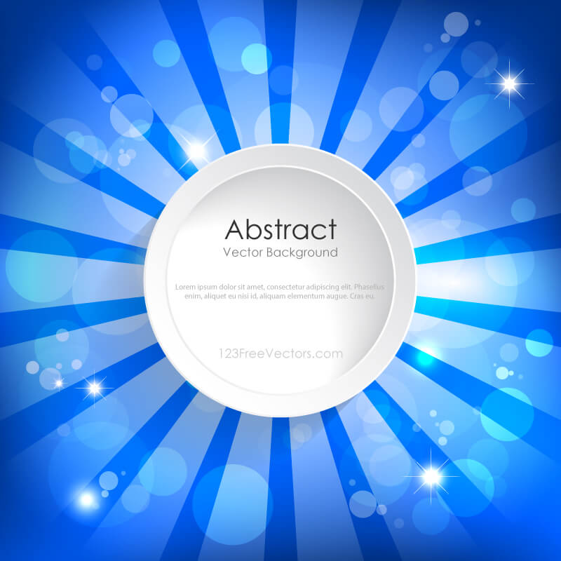 Abstract Blue Sunburst Banner Background Design