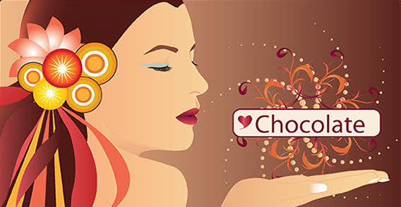 Beautiful Woman with Floral Text Banner Vector