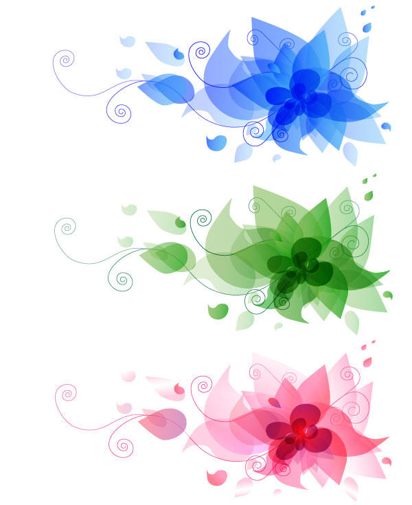Abstract Flower Design Vector Free