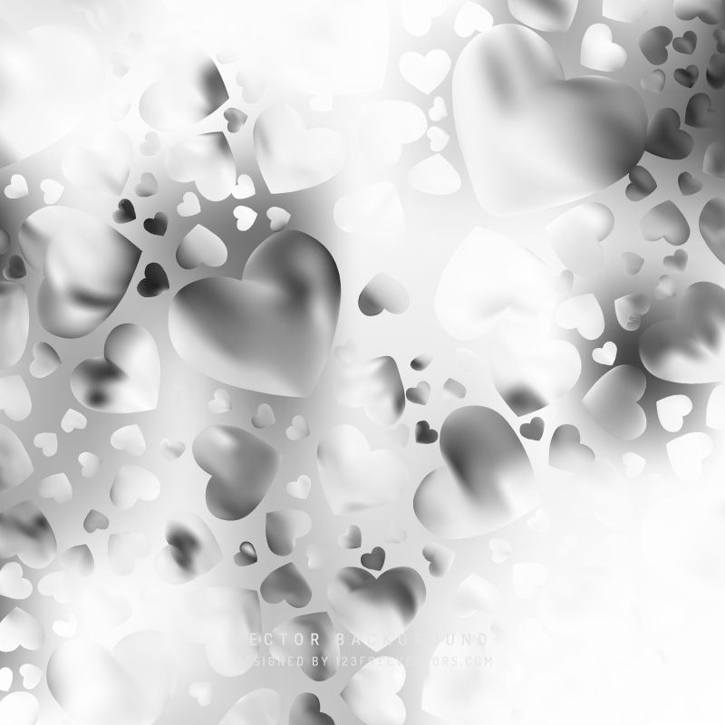 Light Gray Loving Heart Valentine Background