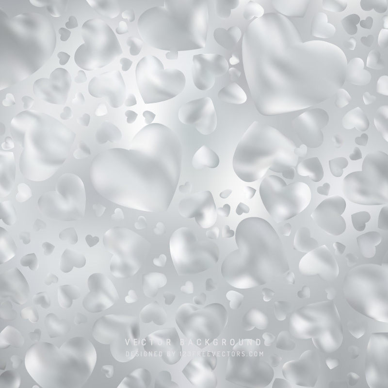 Abstract Light Gray Heart Background