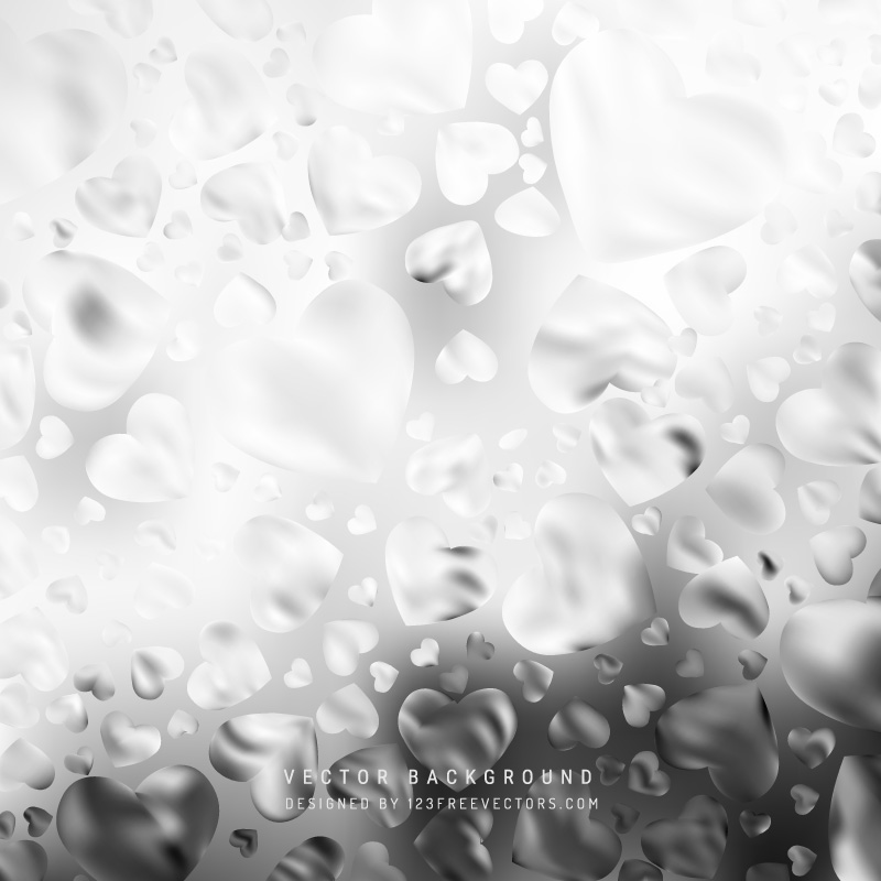 Abstract Light Gray Valentine Heart Background