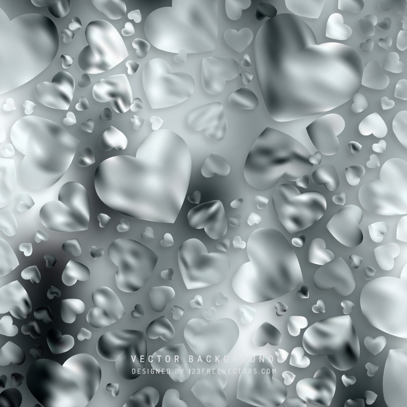 Abstract Gray Heart Background