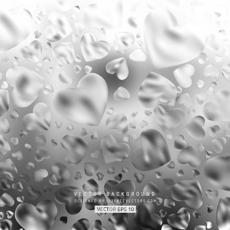 Abstract Gray Loving Heart Valentine Background
