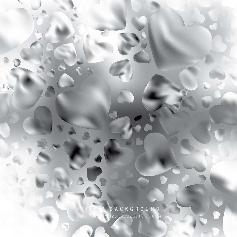 Abstract Gray Heart Background